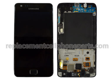 أسود Samsung مجرة s2 i9100 lcd مع لمس  شاشة محوّل قياسيّ رقميّ إستبدال جزء